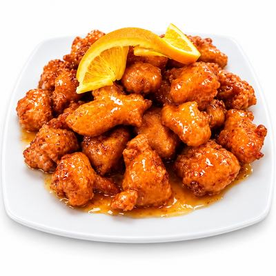 Orange chicken in sweet orange sauce — Thai entrees Billings MT