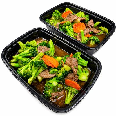 Stir fried broccoli with carrots in Thai sauce — Thai entrees Billings Montana