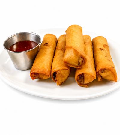 Thai egg rolls with sweet chili sauce — appetizers at Imperial Thai, Billings MT