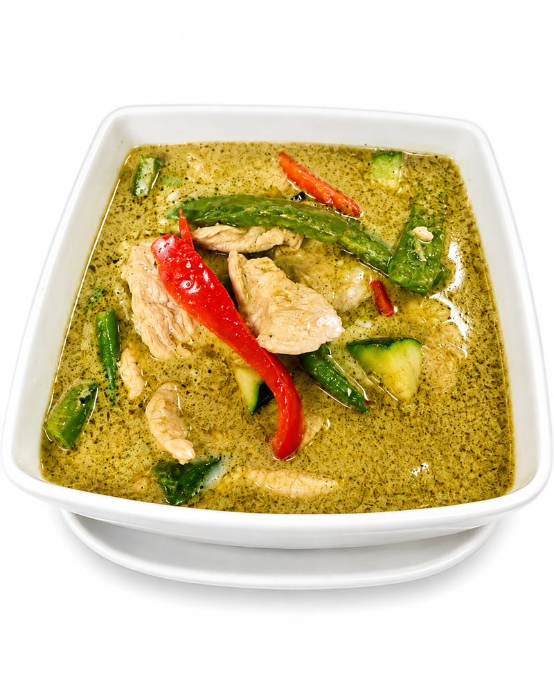 Thai green curry packed for takeout — Thai takeout Billings from Imperial Thai Restaurant
